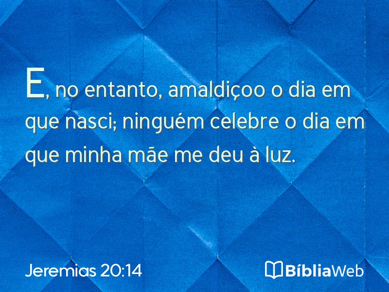 Jeremias 20:14 em imagem para compartilhar