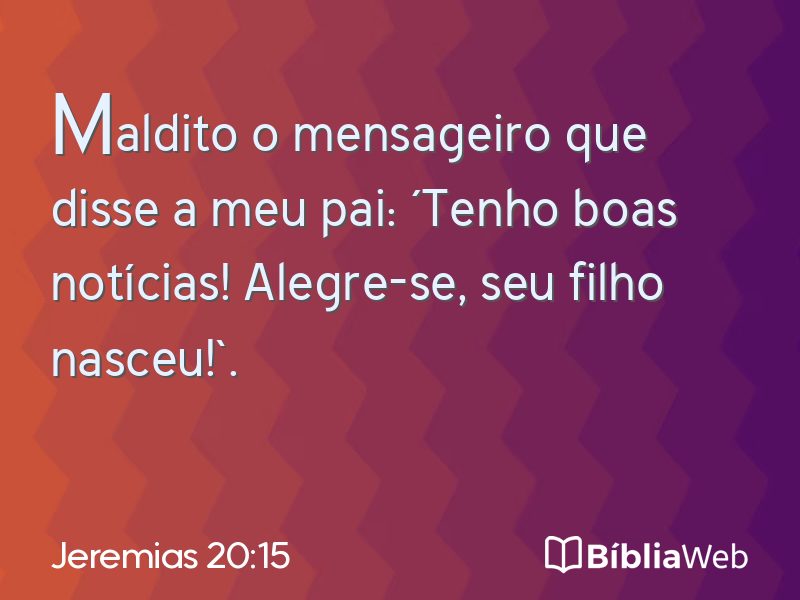 Jeremias 20:15 em imagem para compartilhar