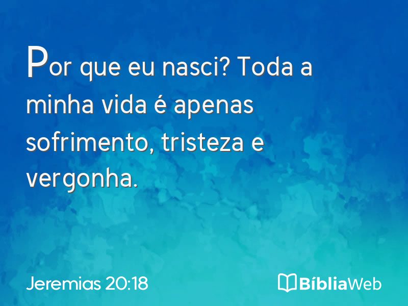 Jeremias 20:18 em imagem para compartilhar