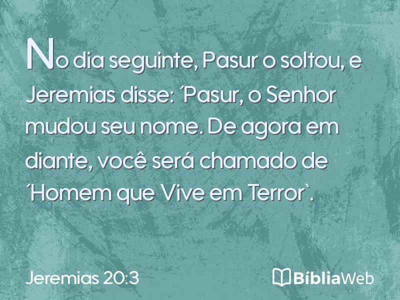 Jeremias 20:3 em imagem para compartilhar