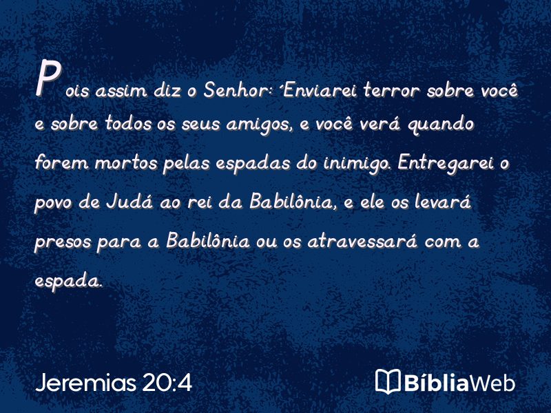 Jeremias 20:4 em imagem para compartilhar