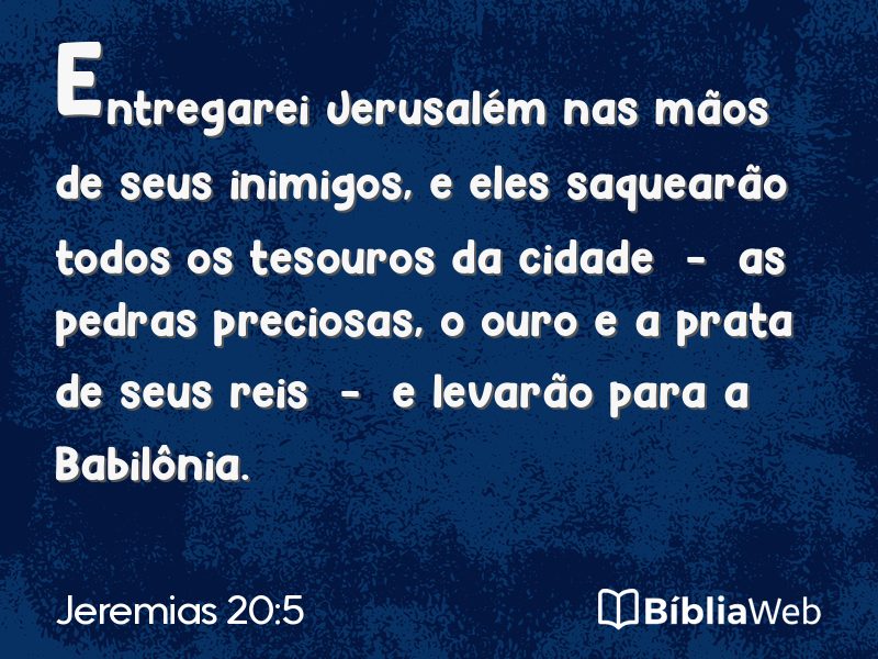 Jeremias 20:5 em imagem para compartilhar