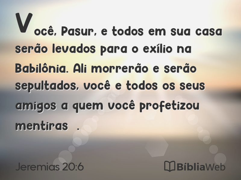 Jeremias 20:6 em imagem para compartilhar
