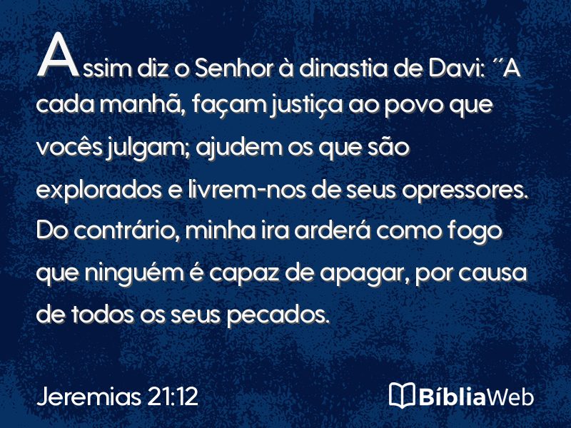 Jeremias 21:12 em imagem para compartilhar