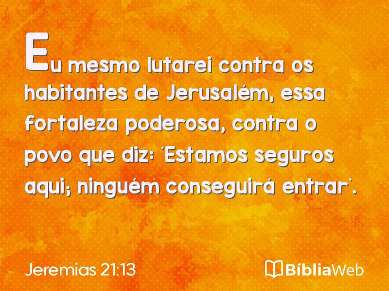 Jeremias 21:13 em imagem para compartilhar