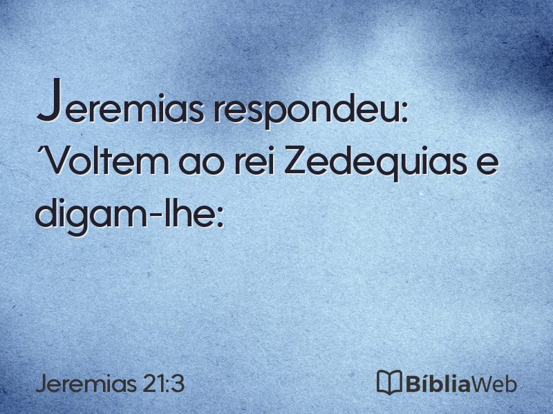 Jeremias 21:3 em imagem para compartilhar