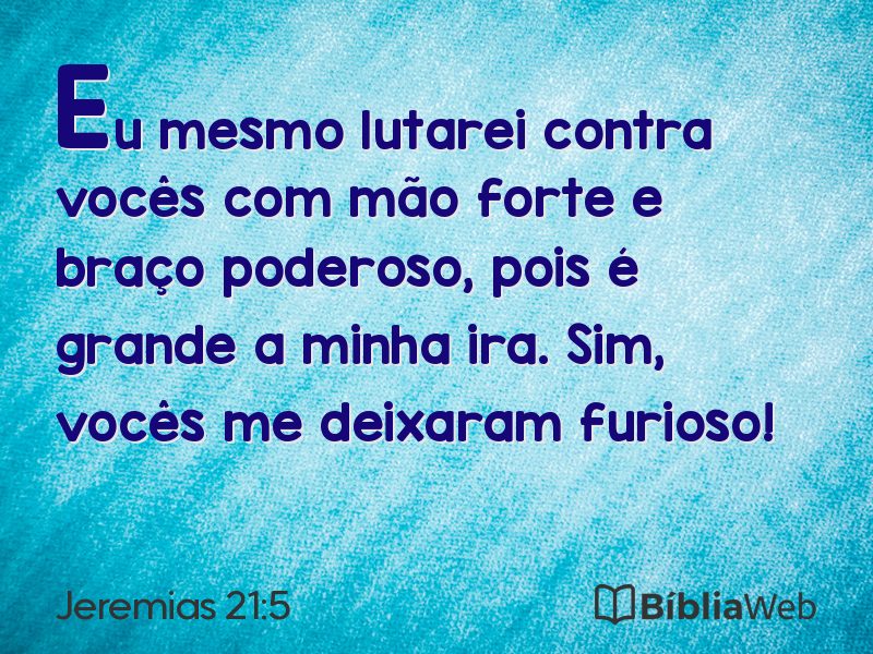 Jeremias 21:5 em imagem para compartilhar