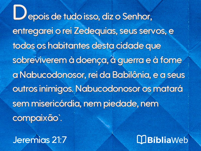 Jeremias 21:7 em imagem para compartilhar
