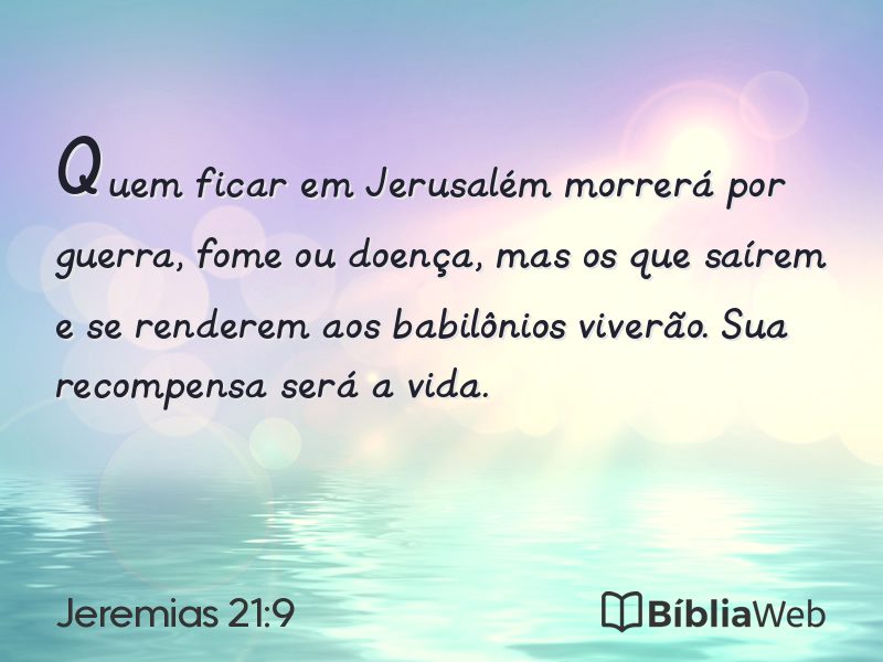 Jeremias 21:9 em imagem para compartilhar