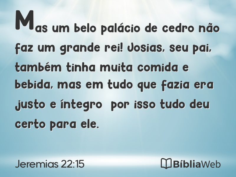 Jeremias 22:15 em imagem para compartilhar