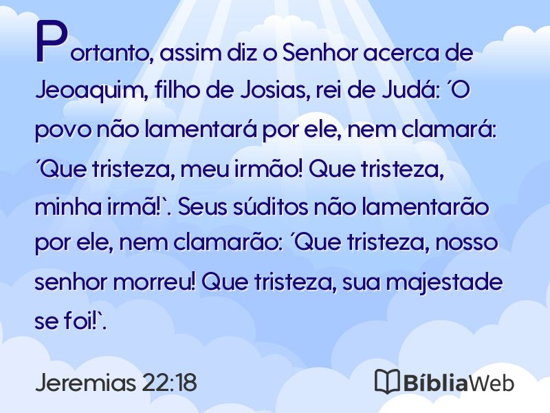 Jeremias 22:18 em imagem para compartilhar