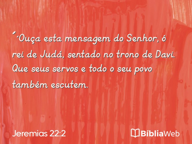 Jeremias 22:2 em imagem para compartilhar
