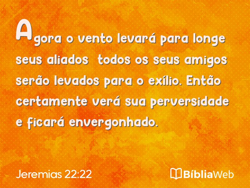 Jeremias 22:22 em imagem para compartilhar