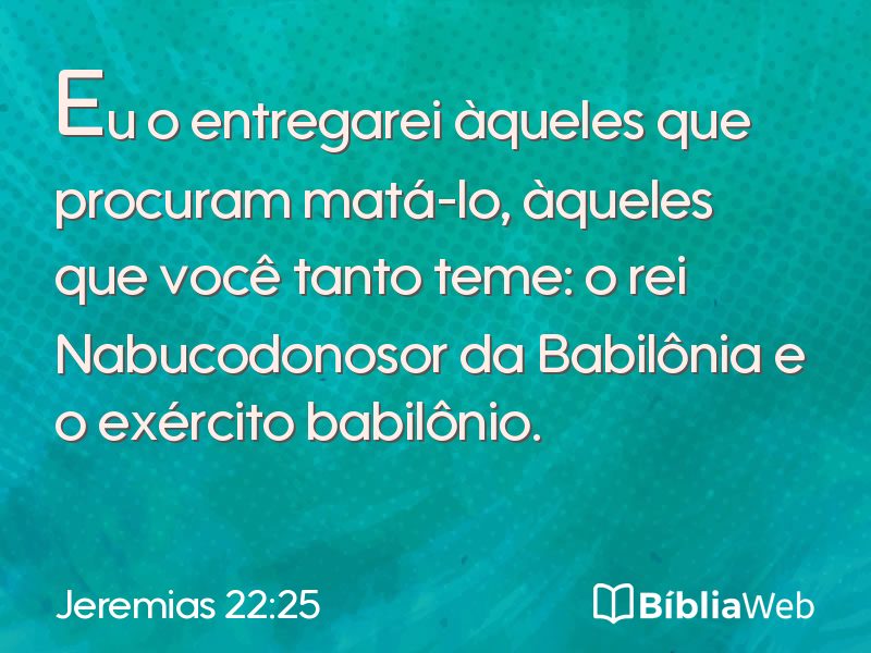 Jeremias 22:25 em imagem para compartilhar