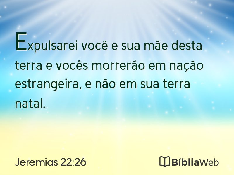 Jeremias 22:26 em imagem para compartilhar