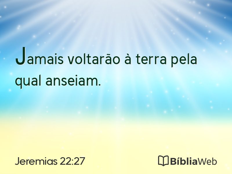 Jeremias 22:27 em imagem para compartilhar