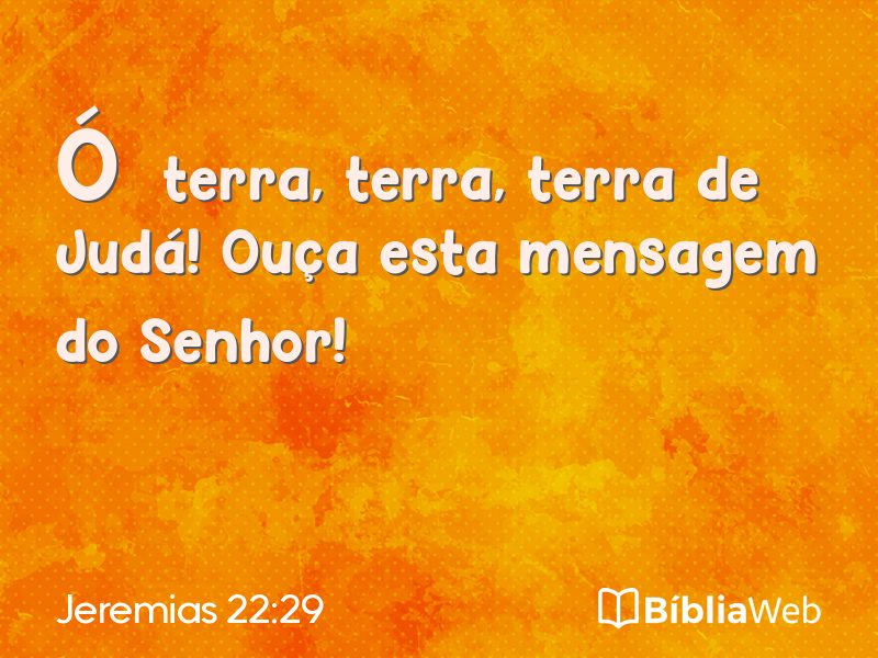 Jeremias 22:29 em imagem para compartilhar