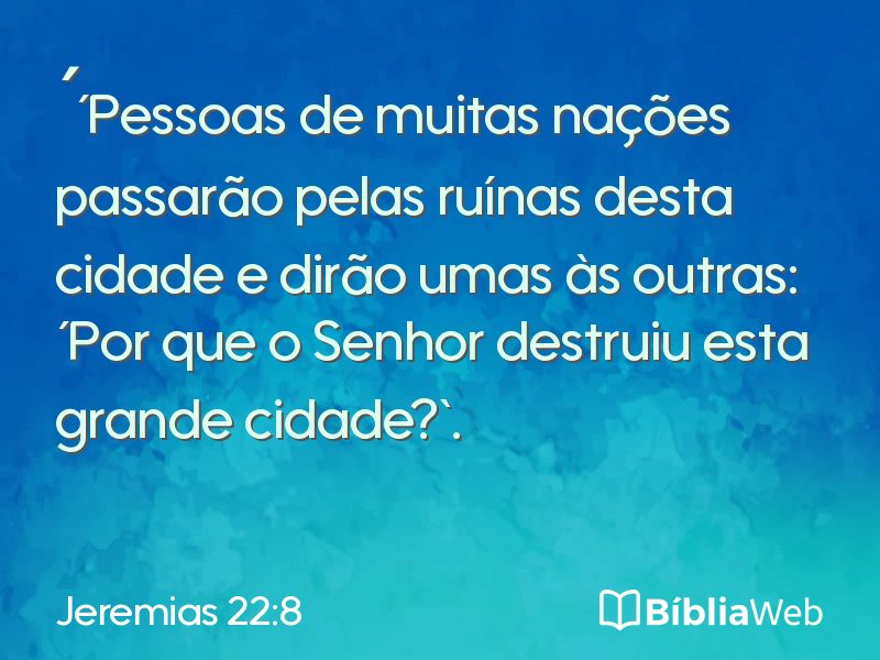 Jeremias 22:8 em imagem para compartilhar