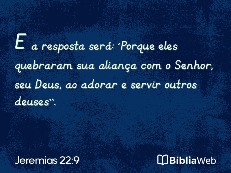 Jeremias 22:9 em imagem para compartilhar