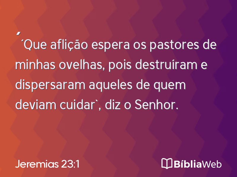 Jeremias 23:1 em imagem para compartilhar