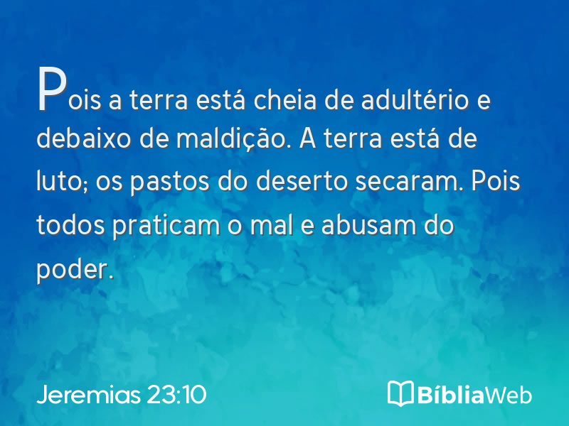 Jeremias 23:10 em imagem para compartilhar