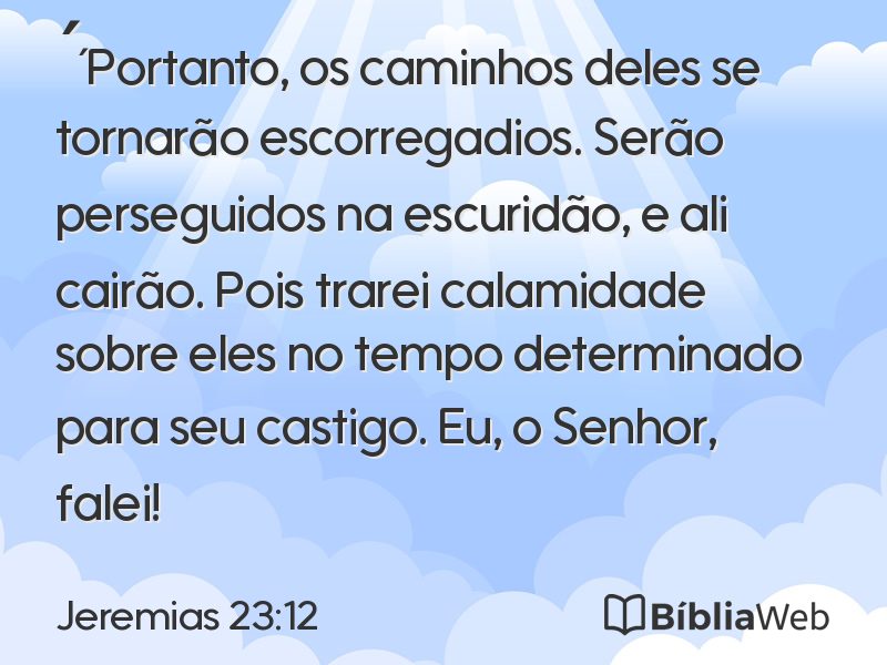 Jeremias 23:12 em imagem para compartilhar