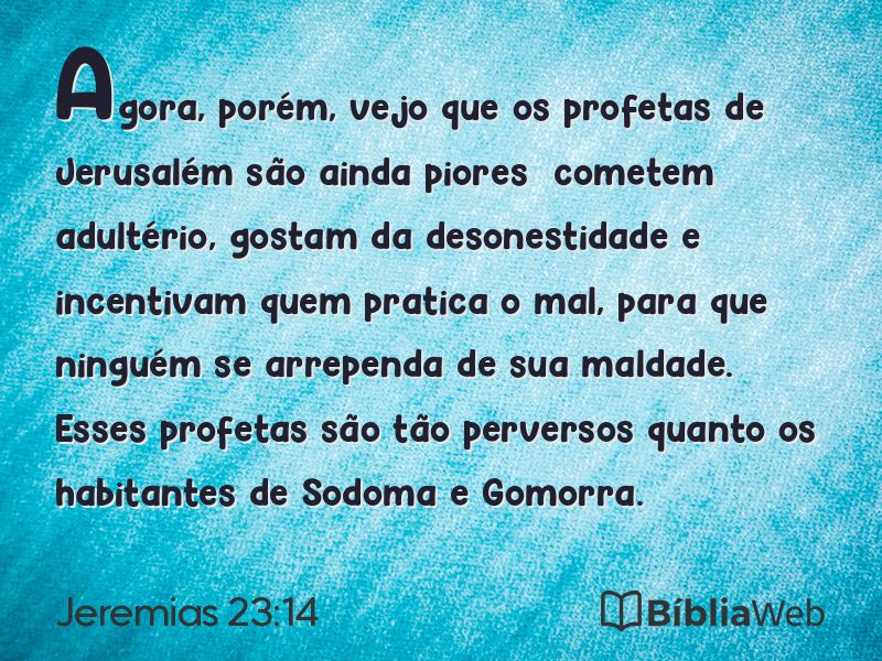 Jeremias 23:14 em imagem para compartilhar