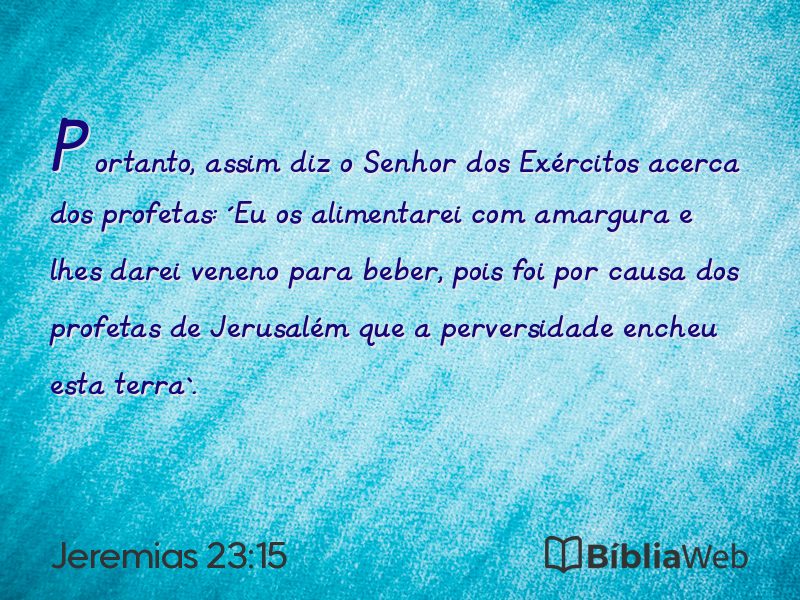 Jeremias 23:15 em imagem para compartilhar