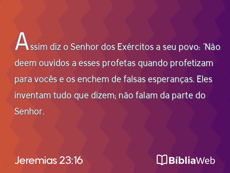 Jeremias 23:16 em imagem para compartilhar