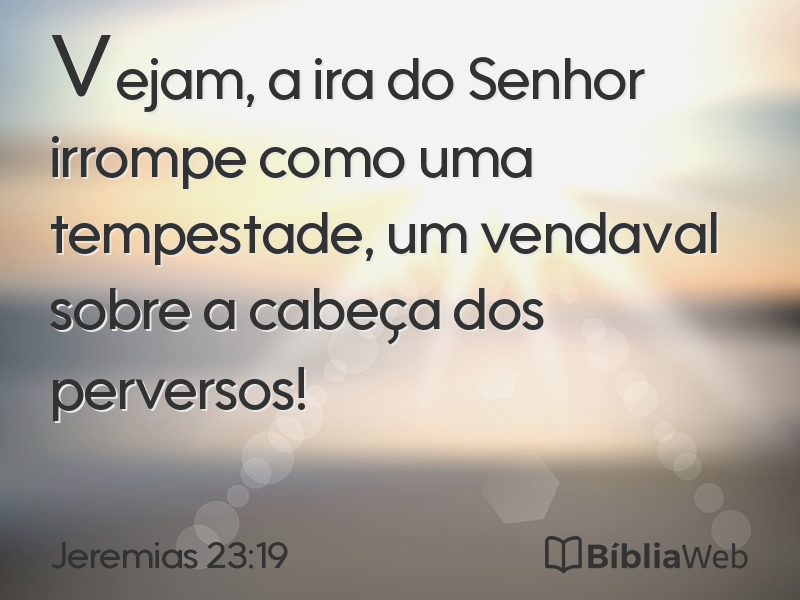 Jeremias 23:19 em imagem para compartilhar