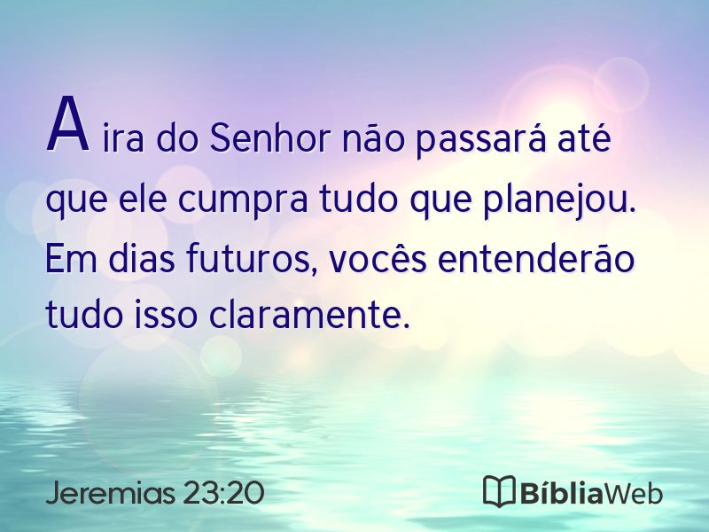 Jeremias 23:20 em imagem para compartilhar