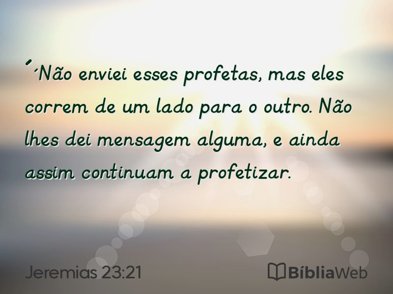 Jeremias 23:21 em imagem para compartilhar