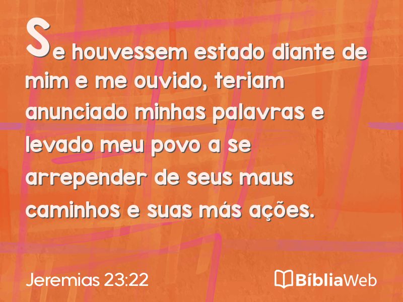 Jeremias 23:22 em imagem para compartilhar
