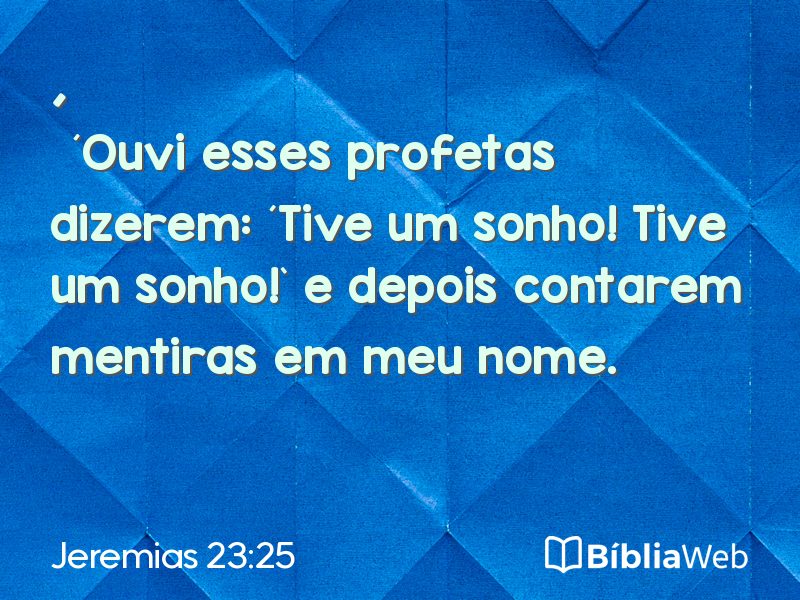 Jeremias 23:25 em imagem para compartilhar