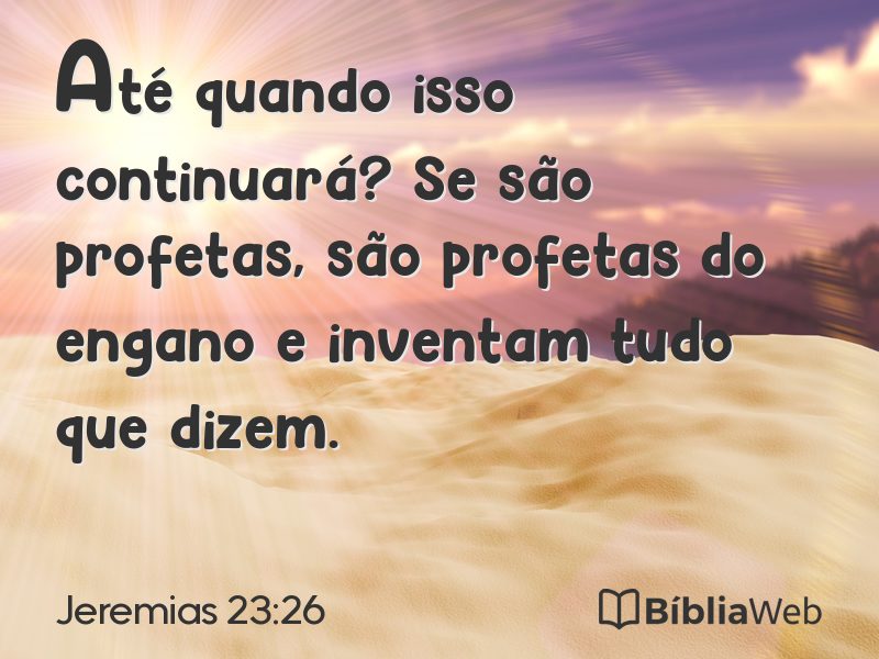 Jeremias 23:26 em imagem para compartilhar