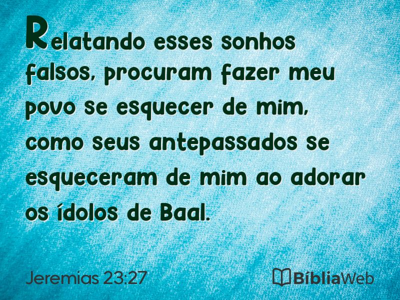 Jeremias 23:27 em imagem para compartilhar