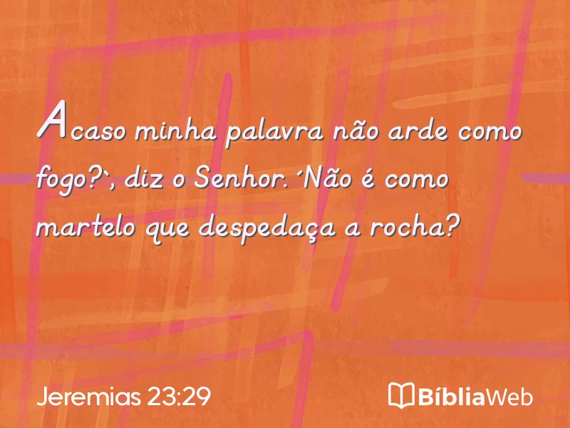 Jeremias 23:29 em imagem para compartilhar