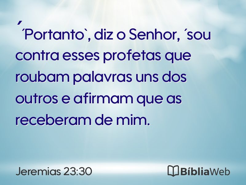 Jeremias 23:30 em imagem para compartilhar