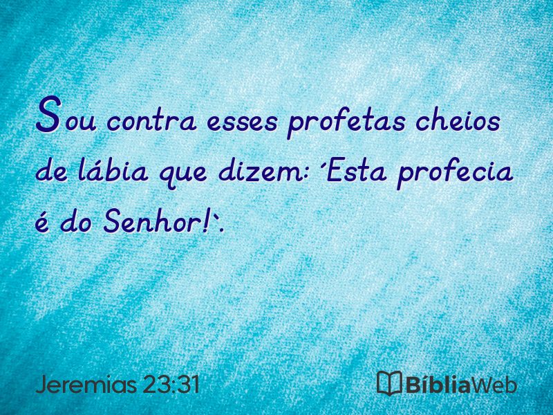 Jeremias 23:31 em imagem para compartilhar