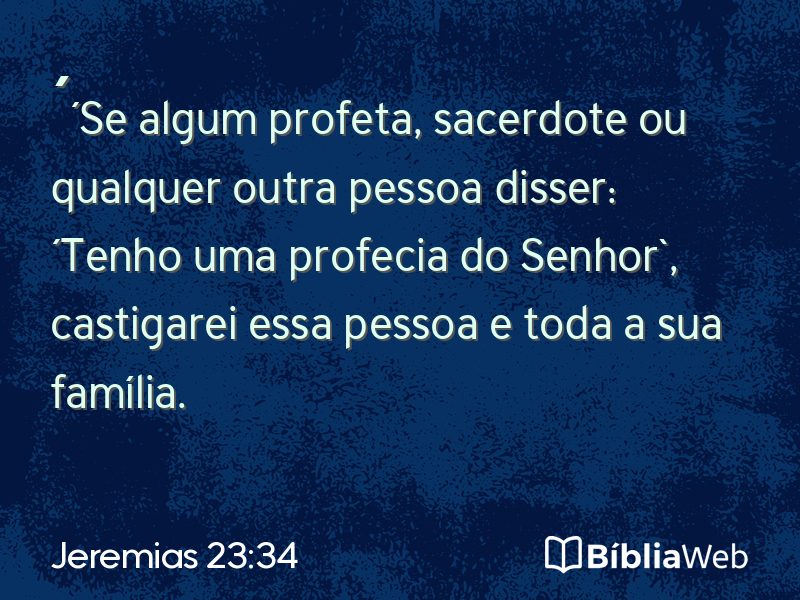 Jeremias 23:34 em imagem para compartilhar