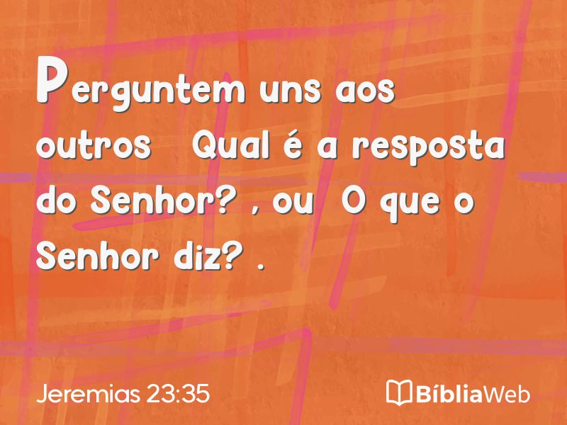 Jeremias 23:35 em imagem para compartilhar