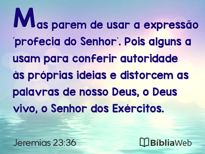 Jeremias 23:36 em imagem para compartilhar