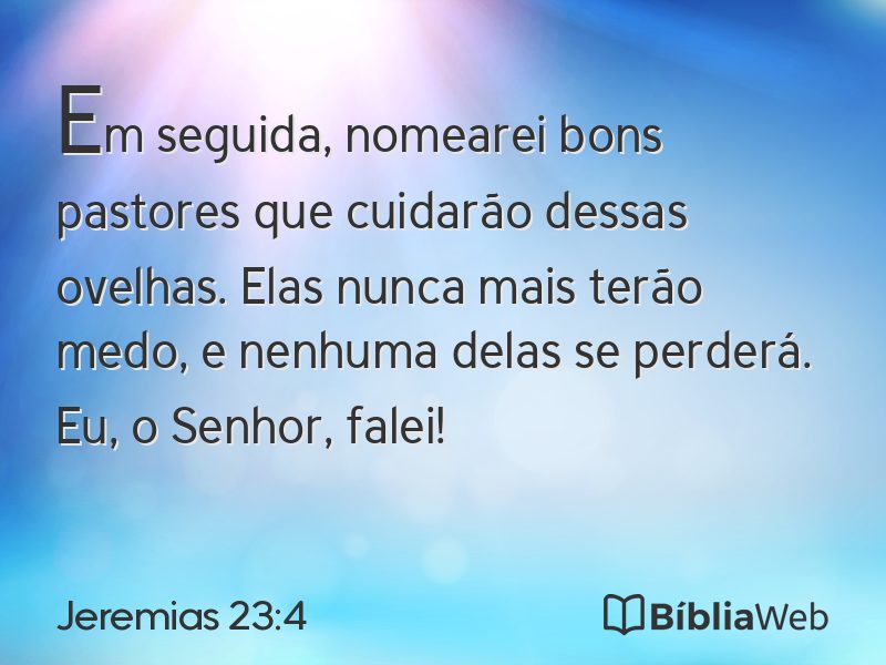 Jeremias 23:4 em imagem para compartilhar