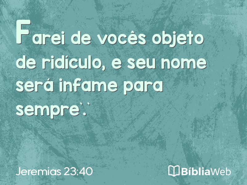Jeremias 23:40 em imagem para compartilhar