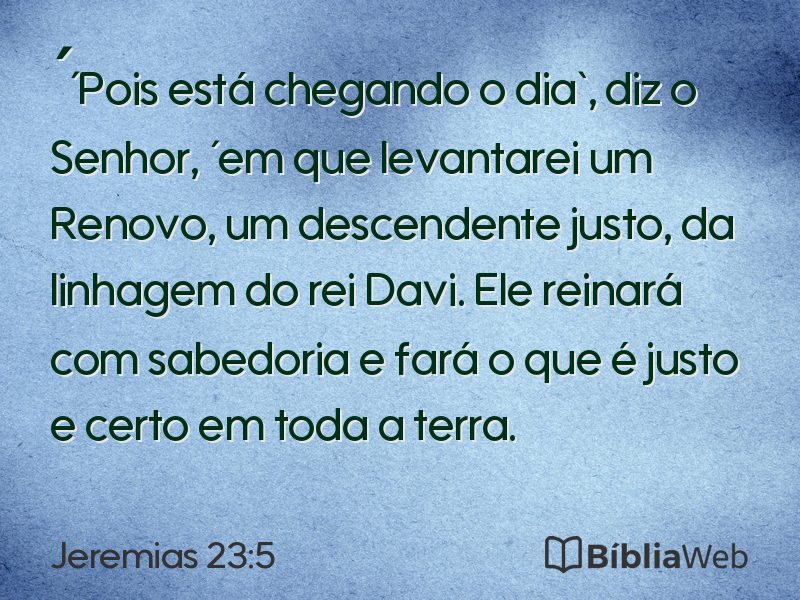 Jeremias 23:5 em imagem para compartilhar