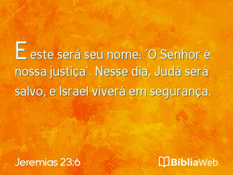 Jeremias 23:6 em imagem para compartilhar