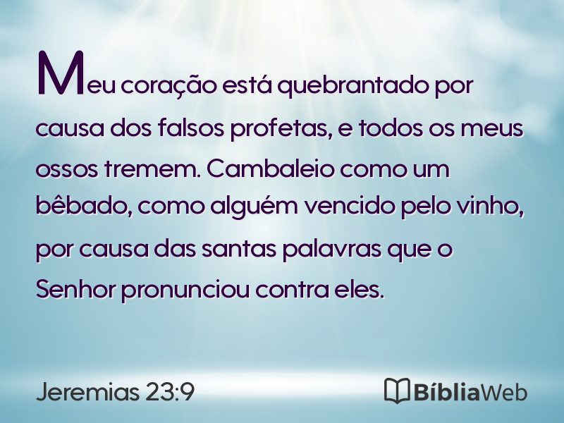 Jeremias 23:9 em imagem para compartilhar