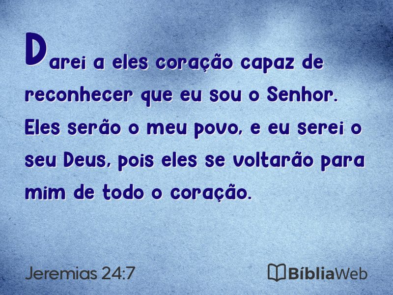 Jeremias 24:7 em imagem para compartilhar
