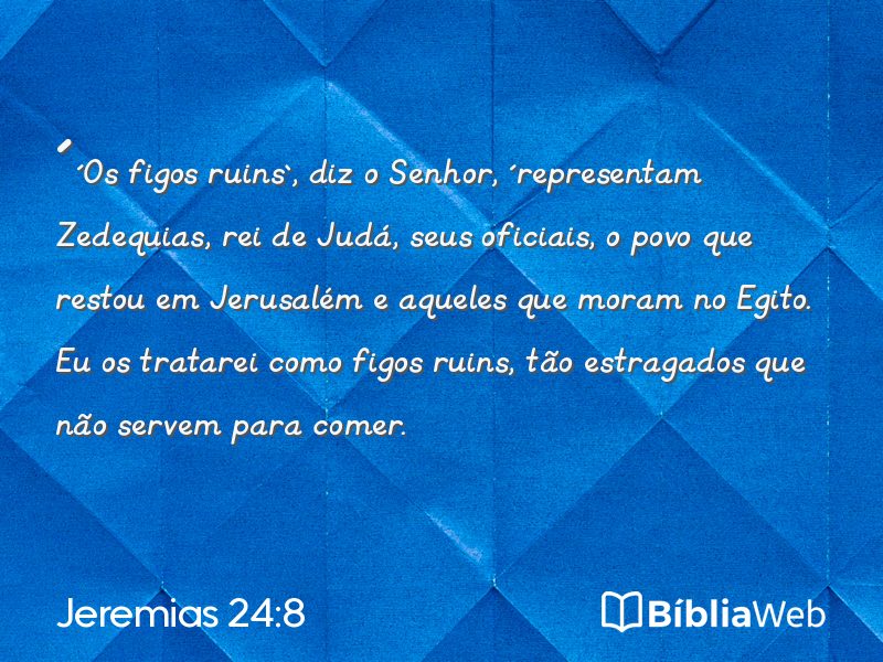 Jeremias 24:8 em imagem para compartilhar