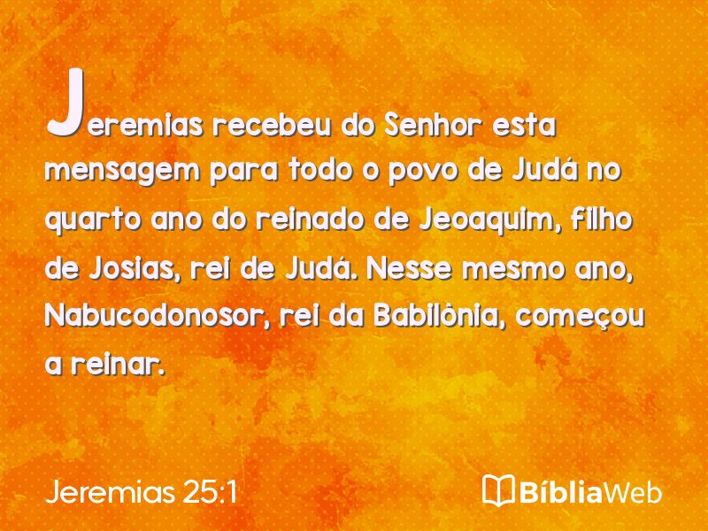 Jeremias 25:1 em imagem para compartilhar